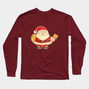 Cartoon Santa Long Sleeve T-Shirt